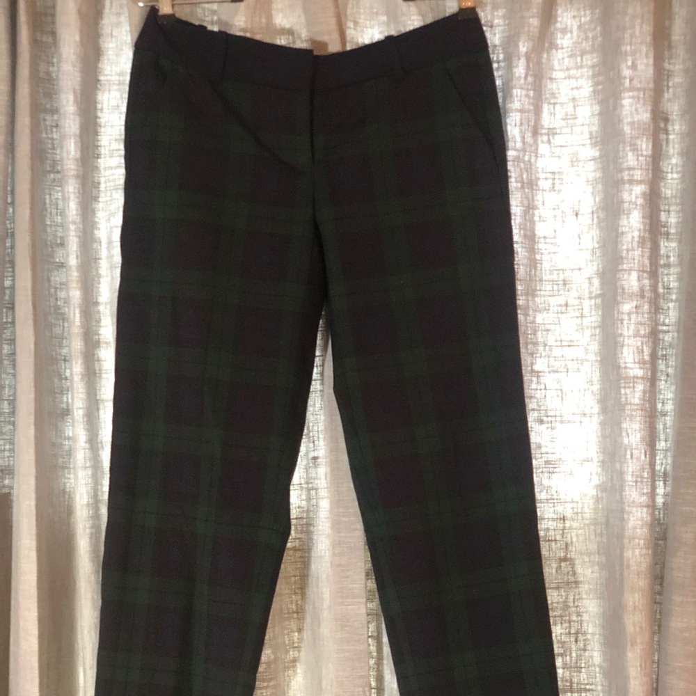 LOFT|BLACK-WATCH PLAID MELISSA SKINNY/24/00R